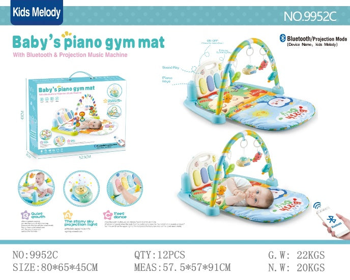 PENGUIN OVAL-SHAPED PEDAL PIANO FITNESS FRAME WITH BLUETOOTH
