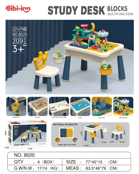 209PCS BUILDING BLOCKS TABLE