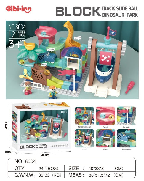 121PCS DINOSAUR BUILDING BLOCK BALL SLIDE