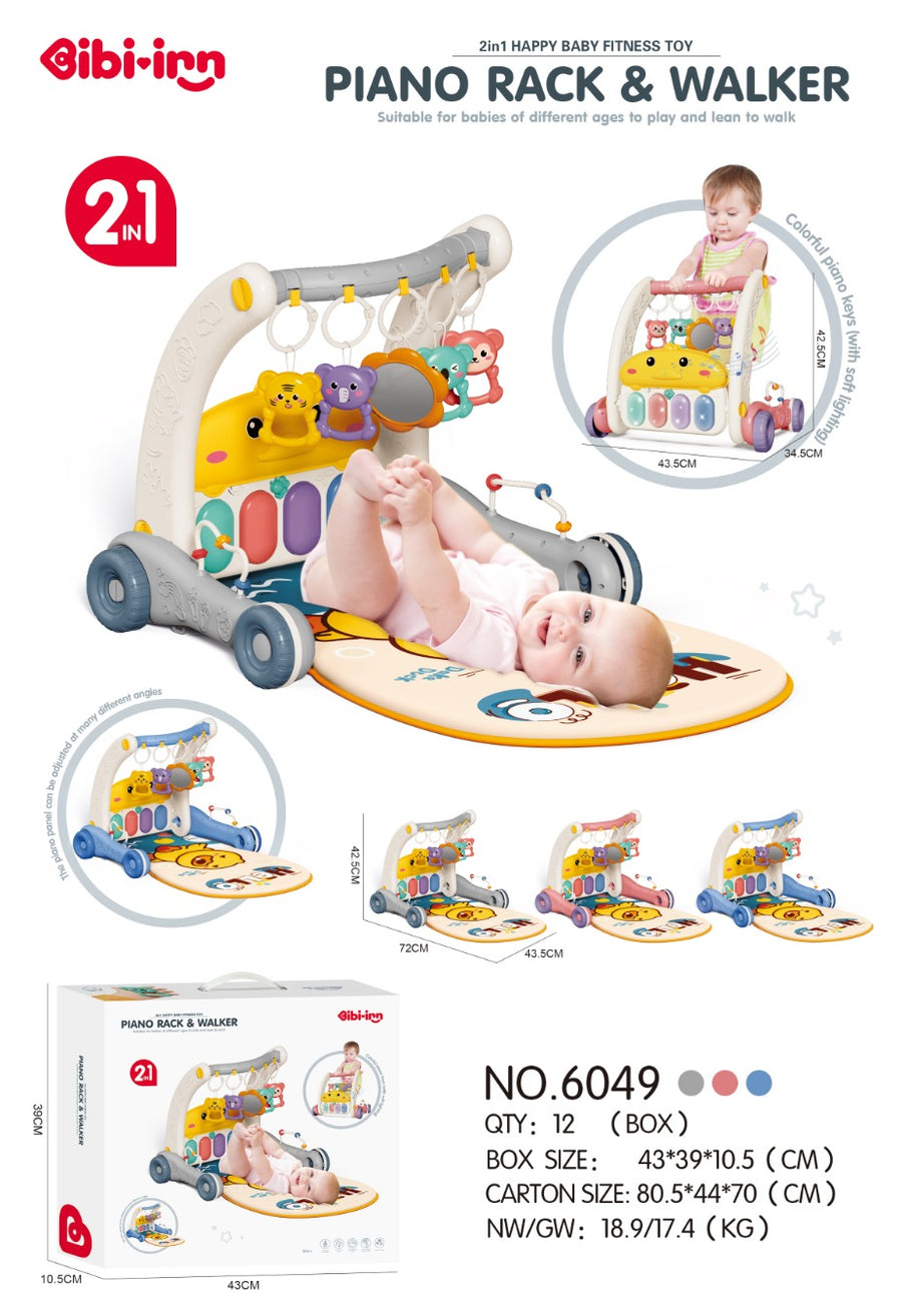 Baby Pedal Piano & Walker 2-in-1
