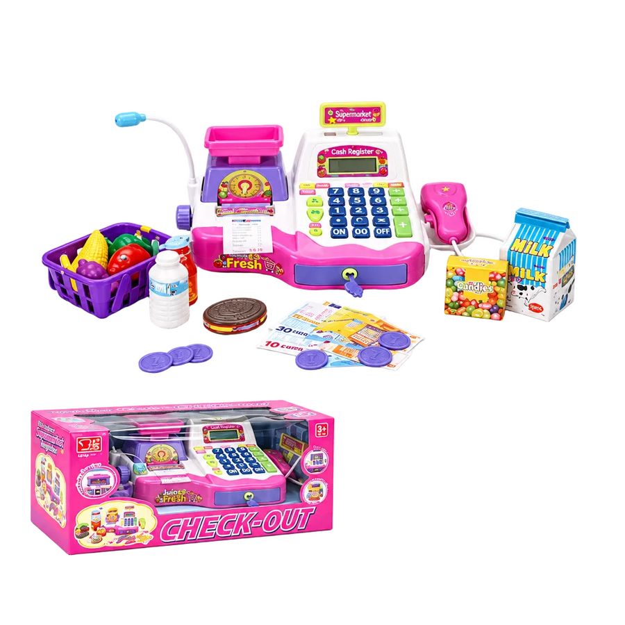 Kids Toy Cash Register with Lights & Sounds