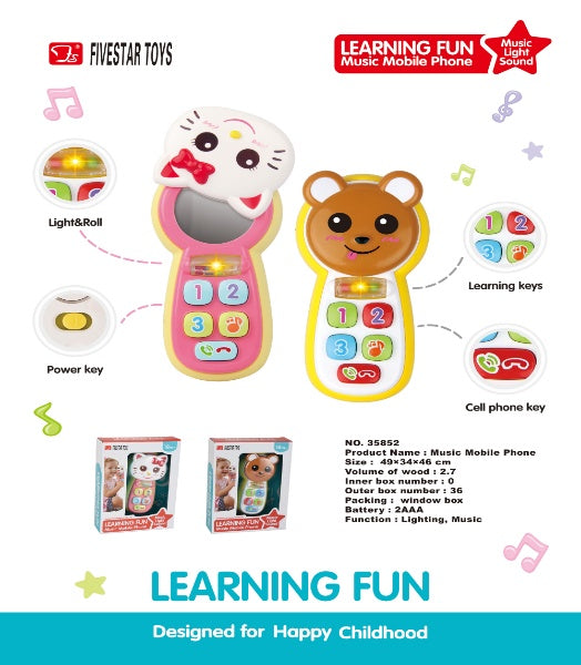 CAT PHONE WITH LIGHT/MUSIC