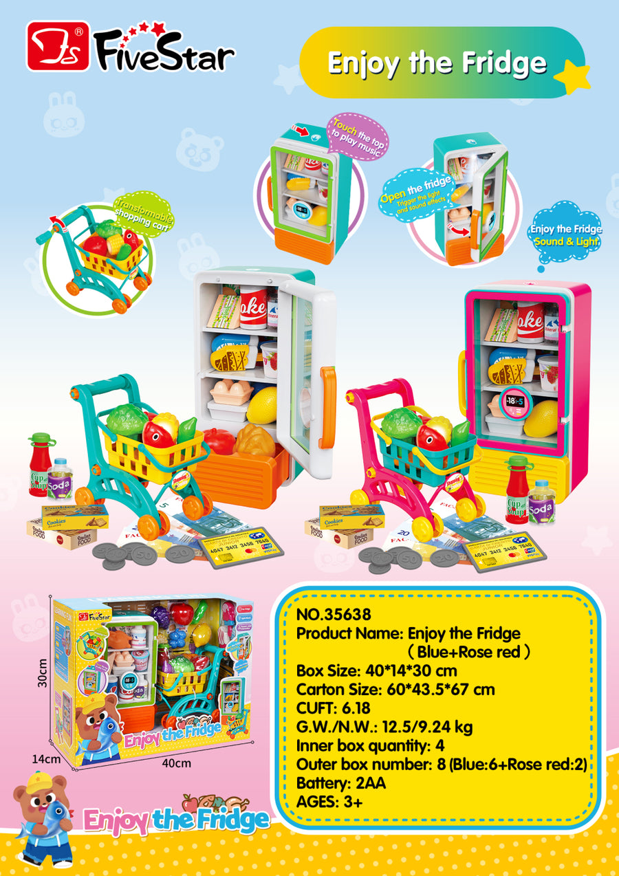 Refrigerator & Shopping Cart Play Set