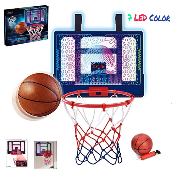 Acrylic Backboard Kids Basketball Stand with Lights