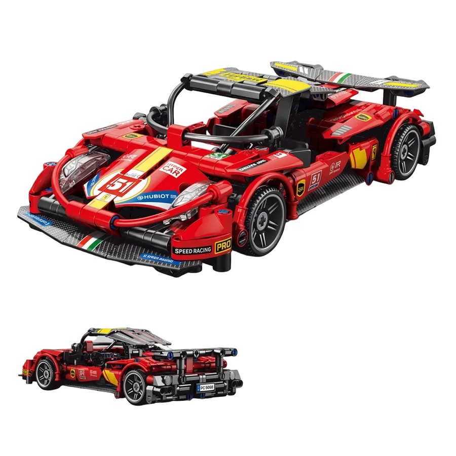 1:20 LELEBROTHER Speed Red Racing Sports Car Building Set ( 408 PCS )