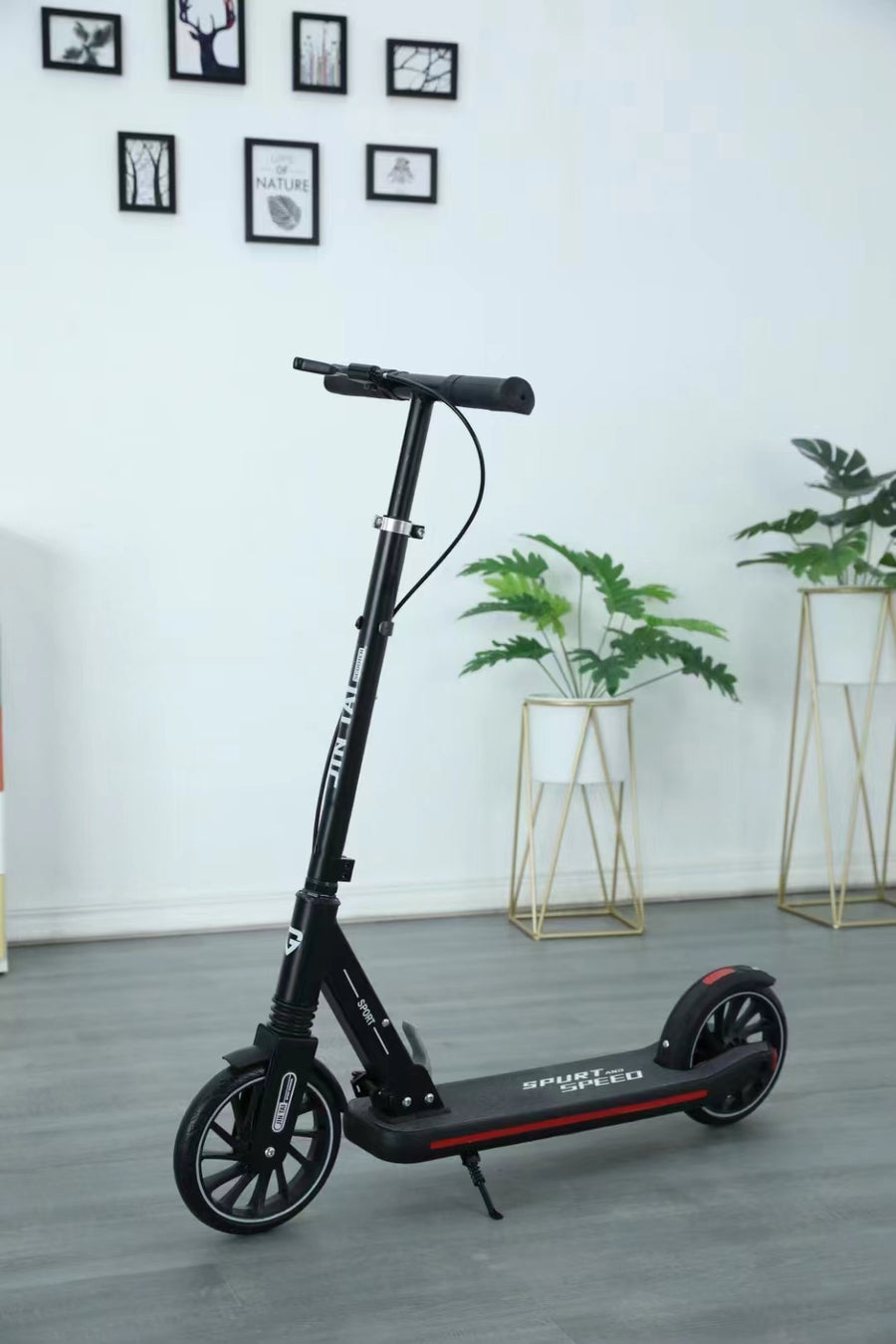 PU Wheel Scooter 200mm with Brake & Shock Absorption