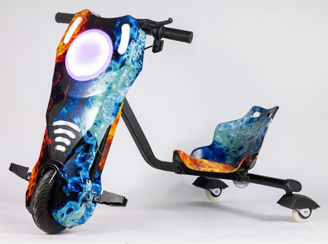 Drift Scooter 8" with Bluetooth, Lights & Shock Absorption