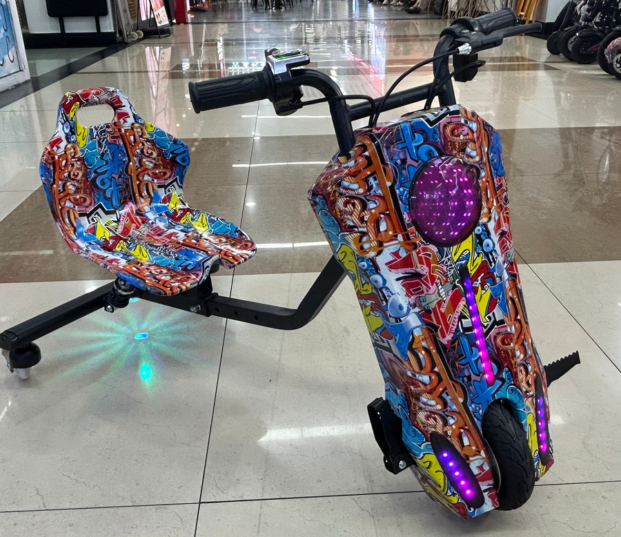 Drift Scooter 8" with Bluetooth, Lights & Shock Absorption