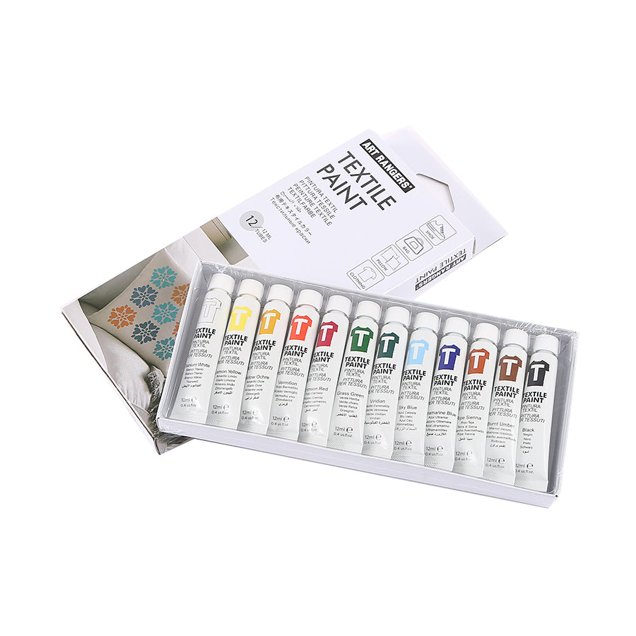 Art Rangers Textile Paint Set of 12x12 ml