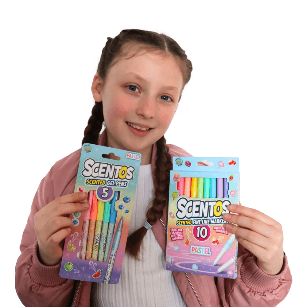 Scentos Scented Pastel Color Fine Line Markers, Pack Of 10