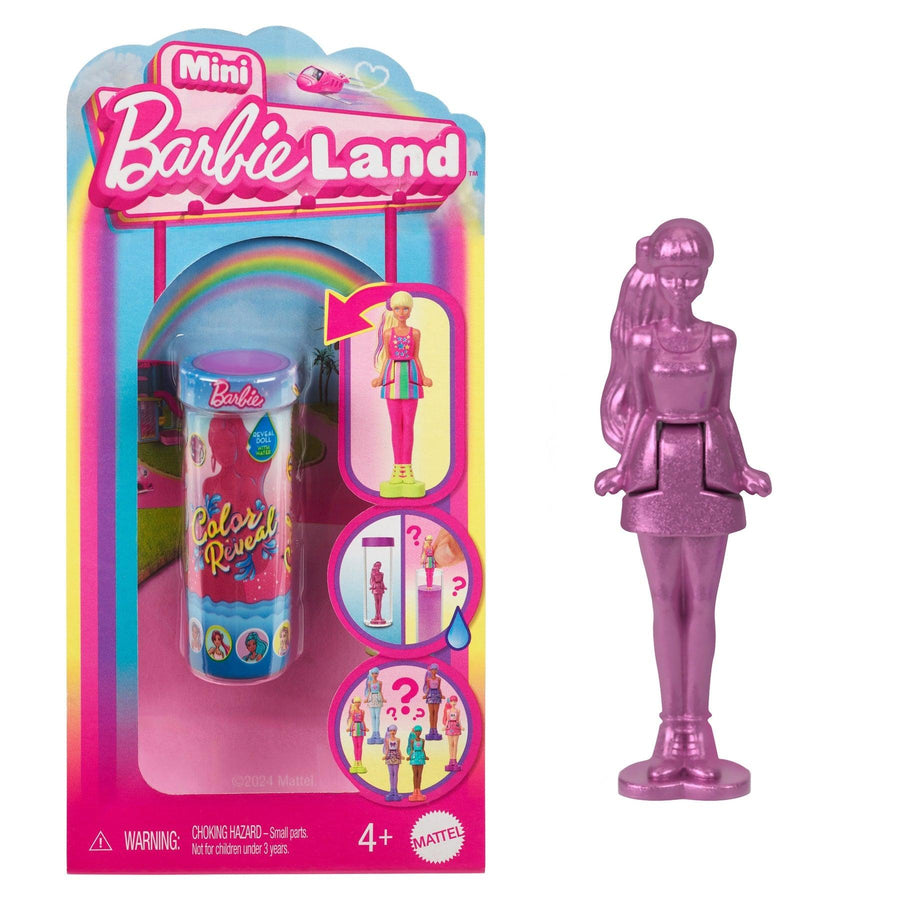 Barbie Mini BarbieLand Color Reveal Dolls: 1.5-inch Doll with Surprise Water Reveal CDU