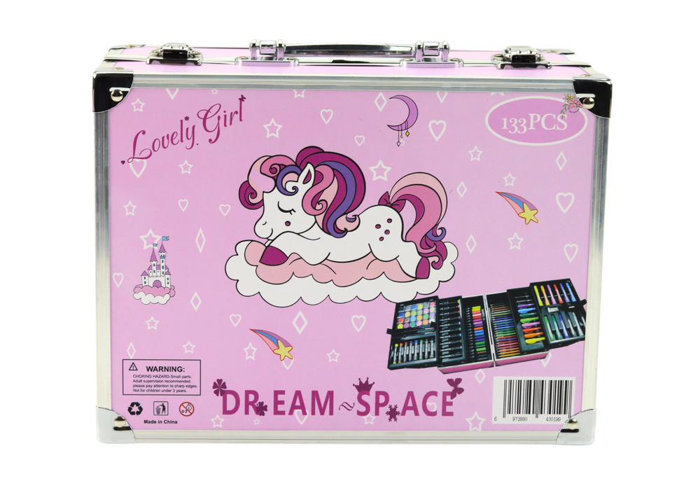 Coloring Kit Inspration Art Set Tools To Fuel Your Imagination 133 PCS - Unicorn