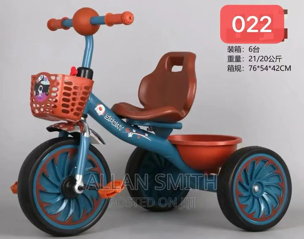 Children's Tricycle Kids' Entertainment Tricycles 76*54*42CM - Blue