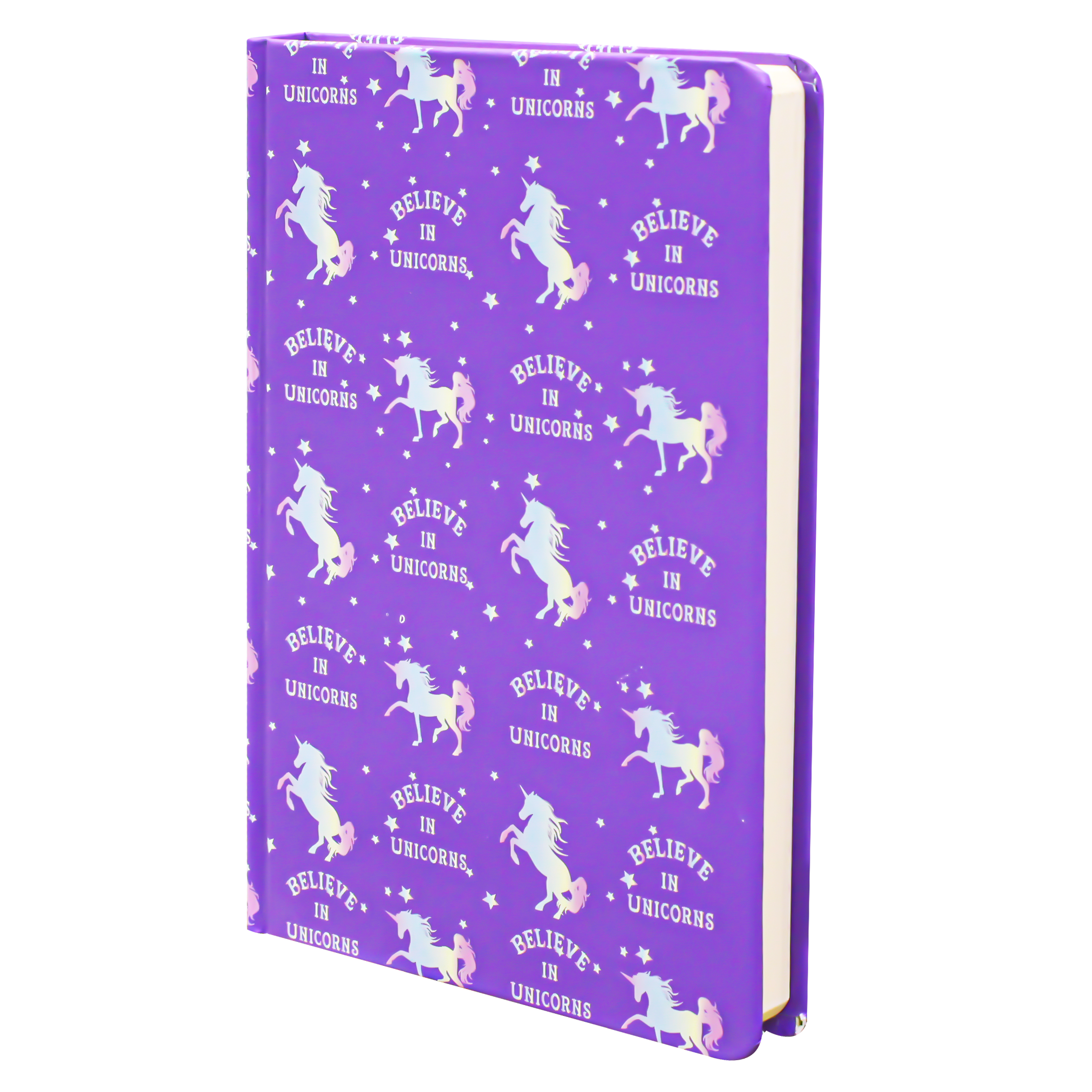 2BE Notebook A5 With Rubber Band  -  Believe In Unicorn ( Purple )