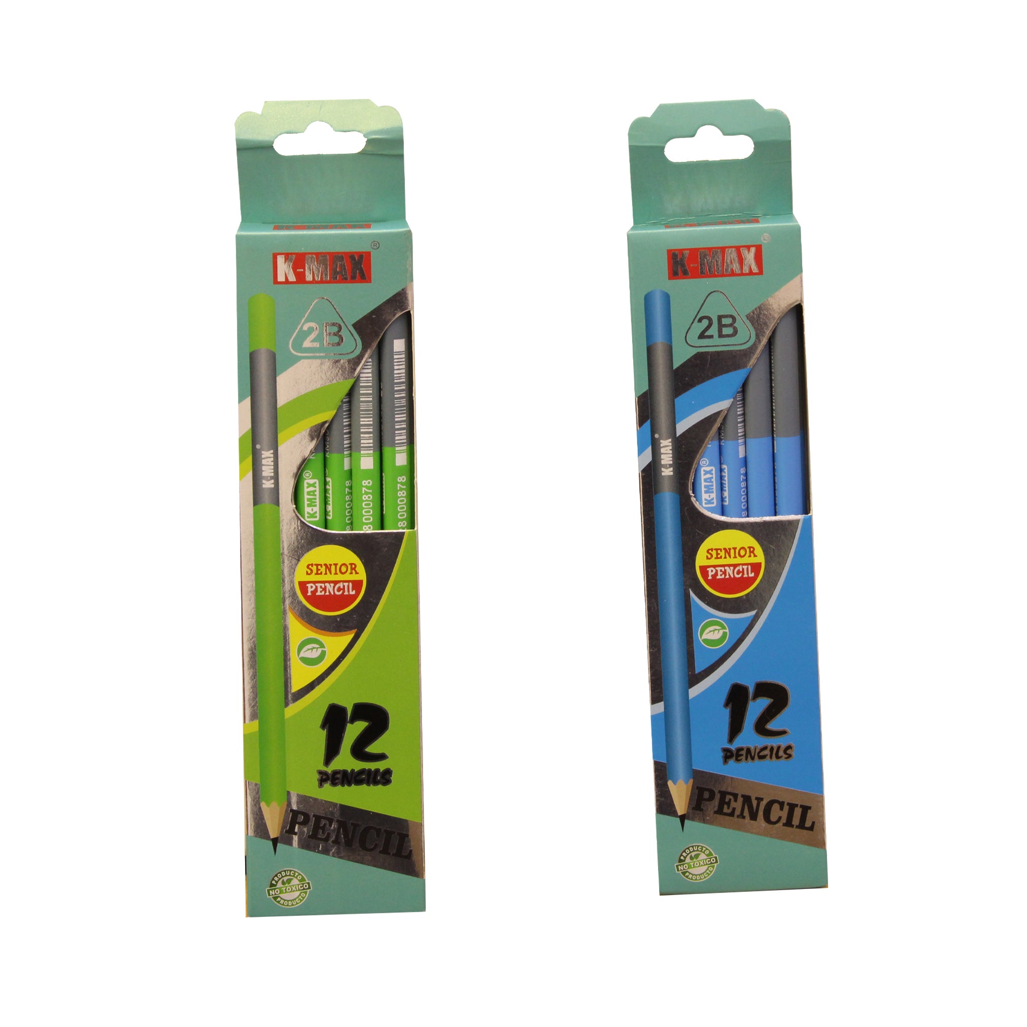 K-MAX Senior Pencil 2B  - Pack of 12 - green