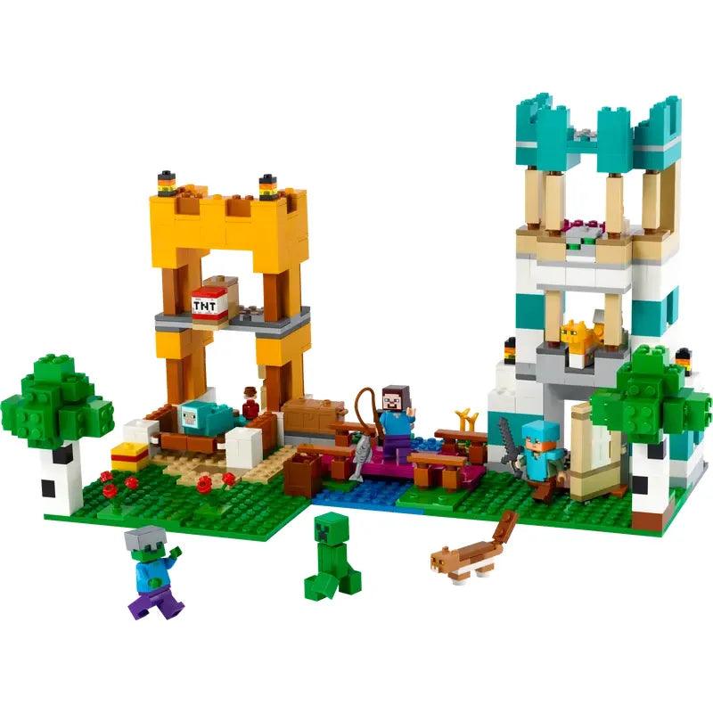 LEGO Minecraft The Crafting Box 4.0 21249 Building Toy Set, Custom-Build Playset Featuring Classic Bricks, Figures and Game Accessories, Model Guides Spark Creativity