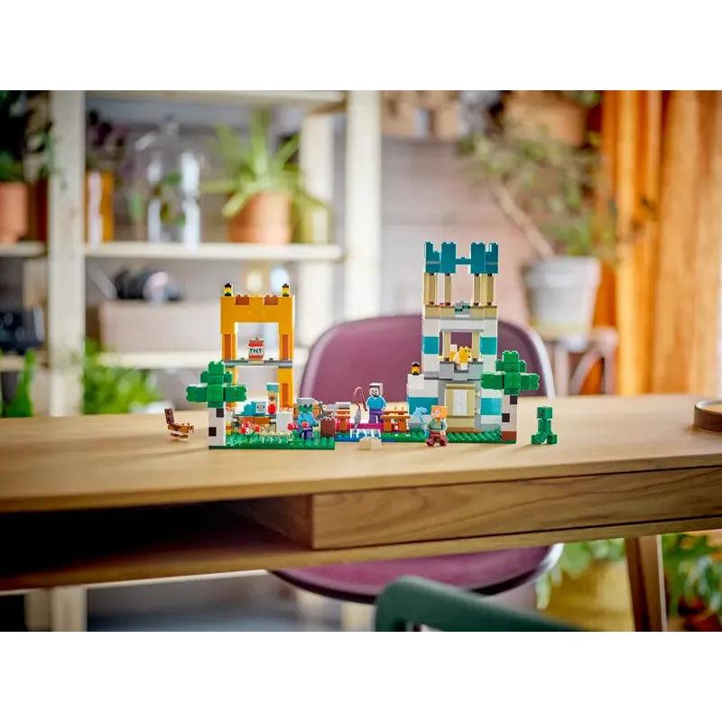 LEGO Minecraft The Crafting Box 21249 Building Toy Set, Custom-Build Playset Featuring Classic Bricks, Figures and Game Accessories, Model Guides