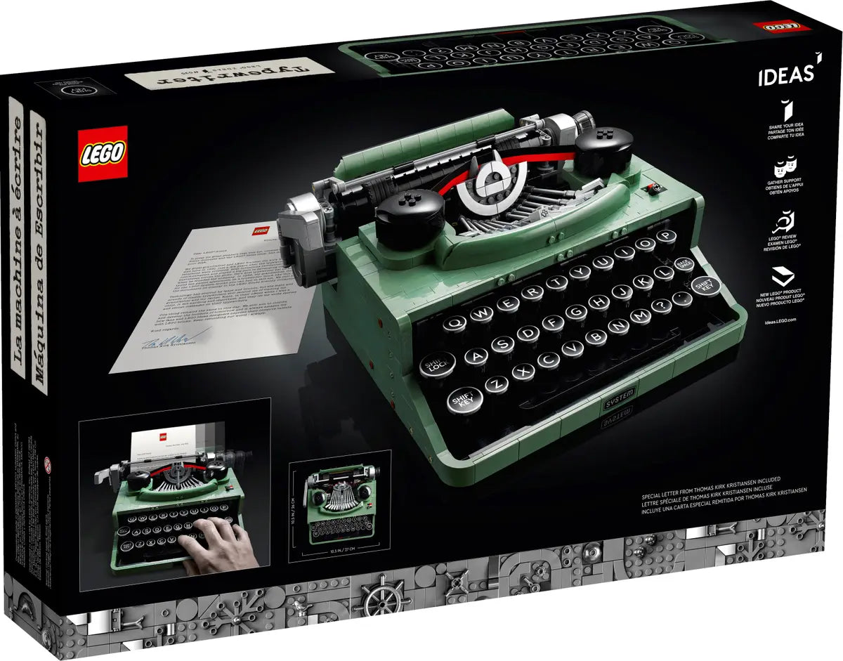 LEGO Ideas 21327 Typewriter Building Set , Collectible Retro Display Model, Creative Hobbies Unique Gift Idea