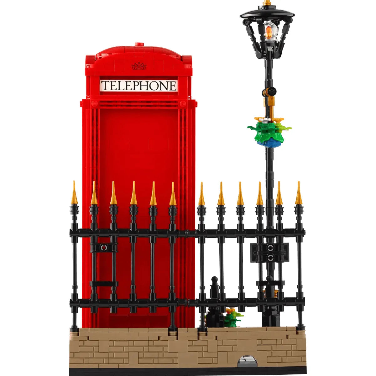 LEGO 21347 Ideas Red London Telephone Box Model , London Phone Booth and Cell Phone Holder for Build