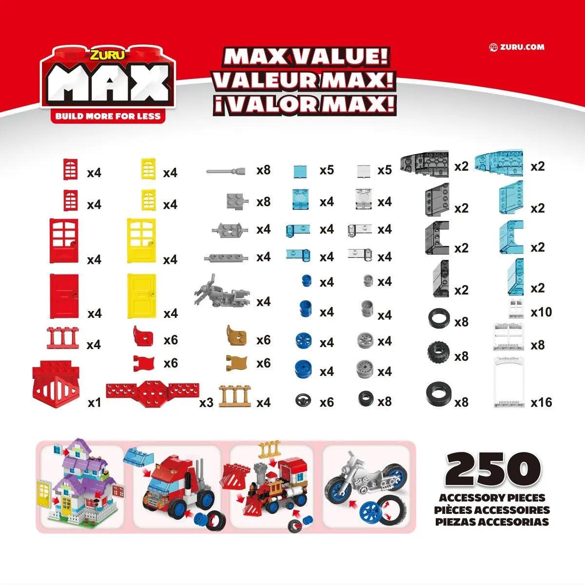 Zuru Max Construction Accessories Pack (250 Bricks)