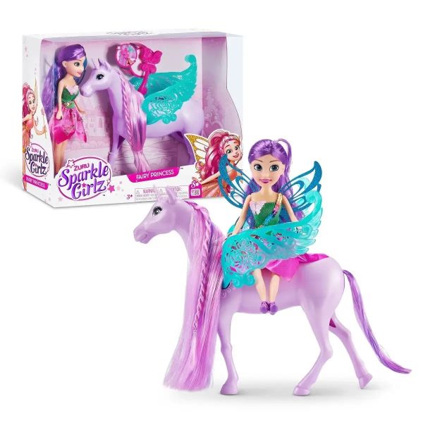 Zuru-Sparkle Girlz Doll Fairy Princess - Unicorn Horse