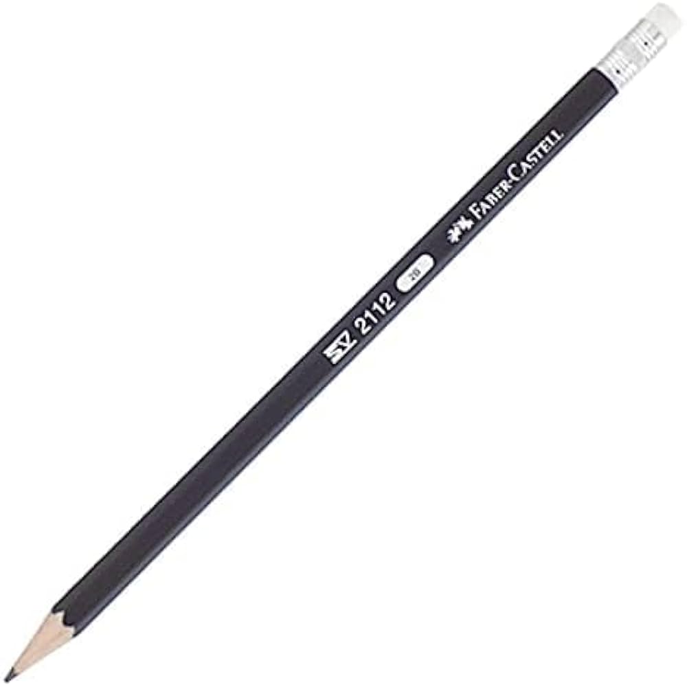 Faber-Castell Blacklead Pencils 2B with Erasers Tip 2112