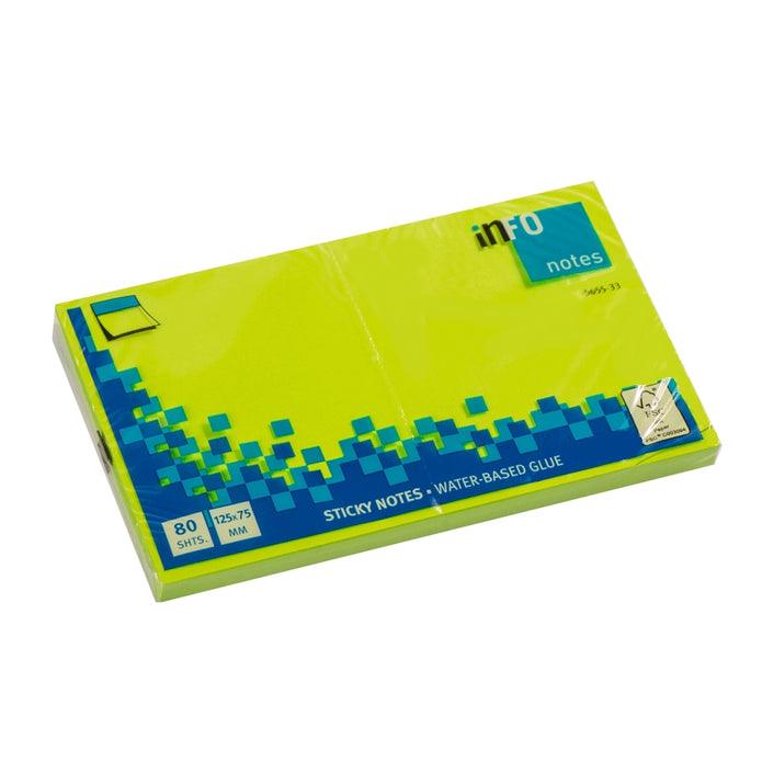 Info 5655-33 Sticky Notes, 12.5x7.5cm, 80 Sheets
