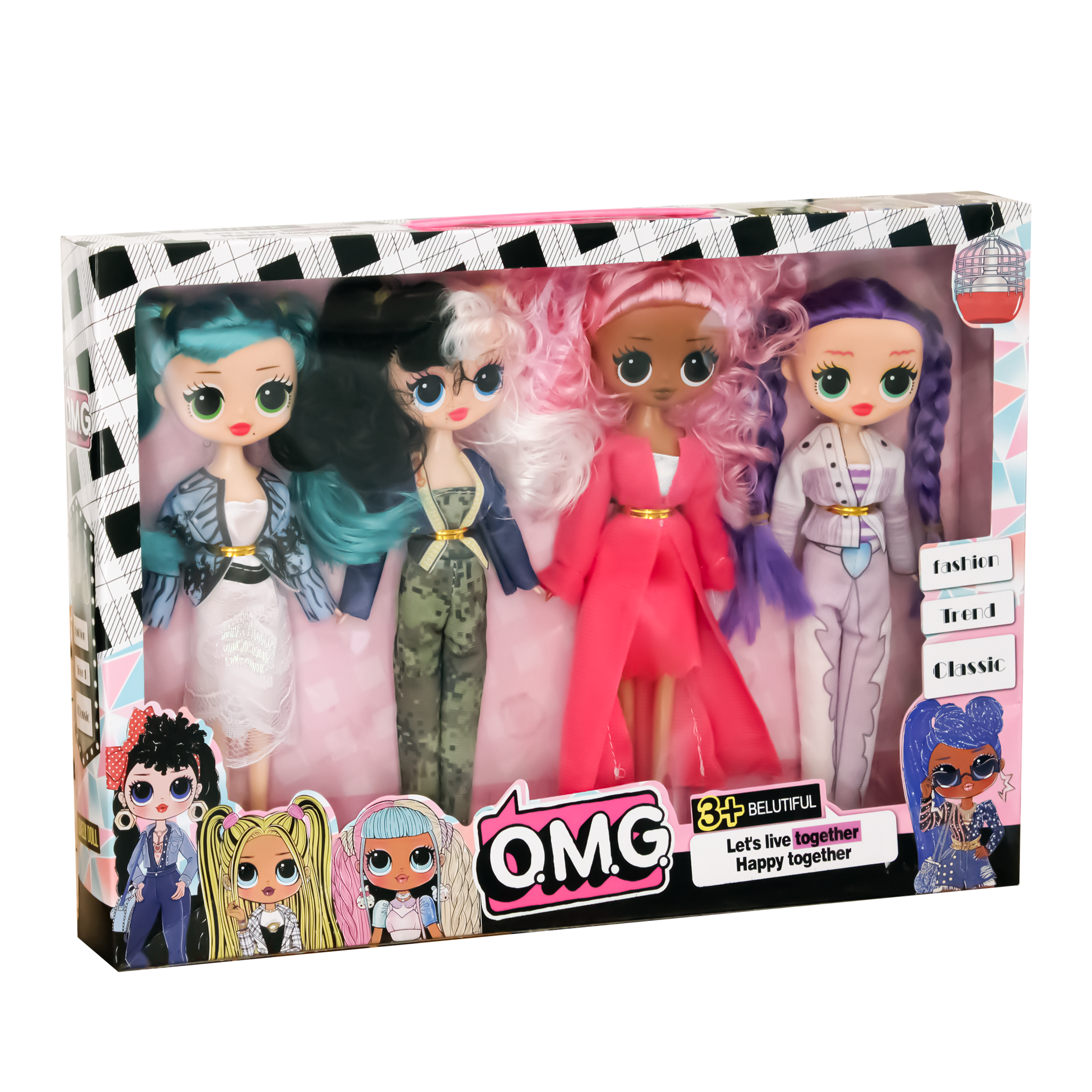 L.O.L Surprise O.M.G Fashion 4 Dolls Playset MX2088C