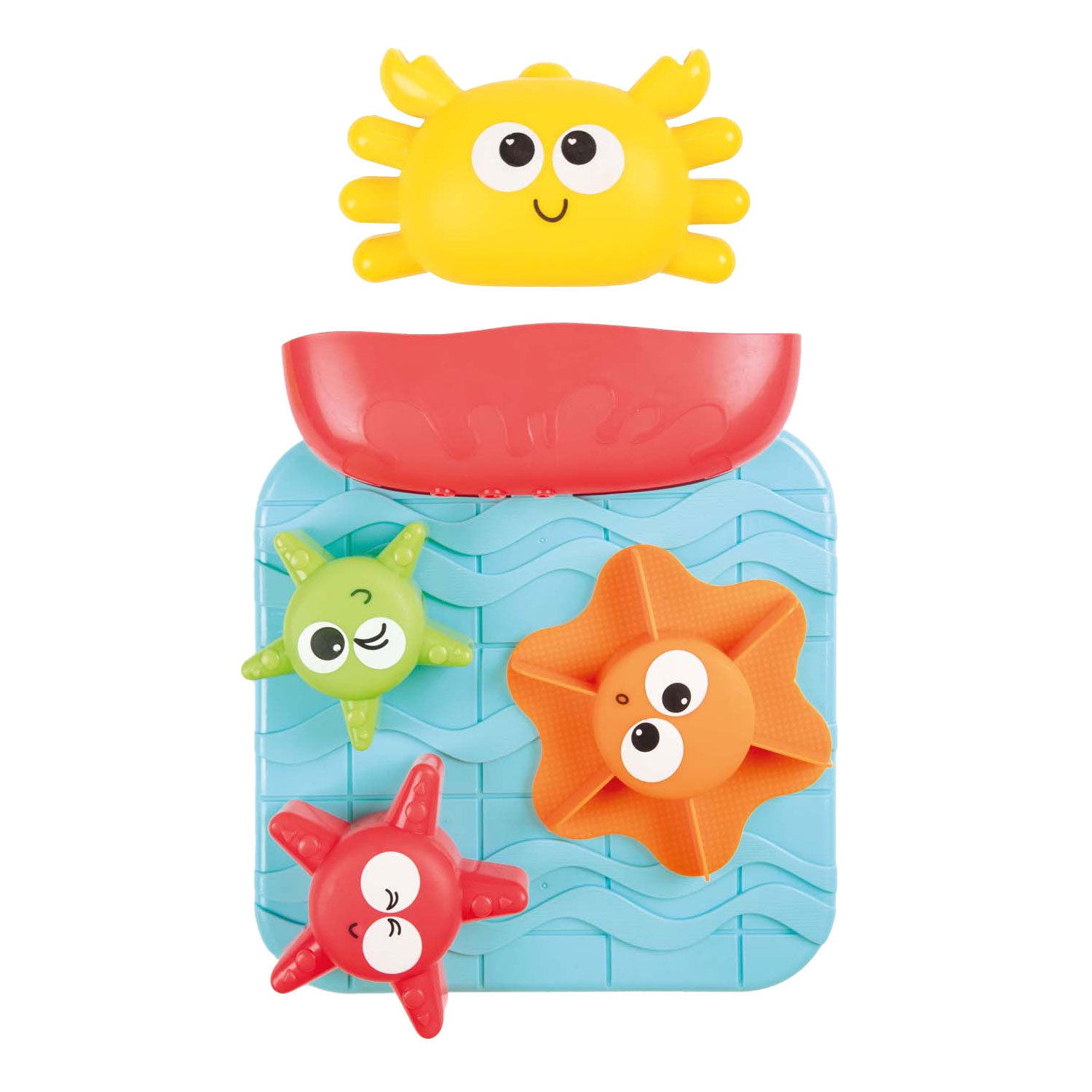 Spinning Bath Toy Set  Colorful Crab & Star Characters for Toddlers Colors May Vary