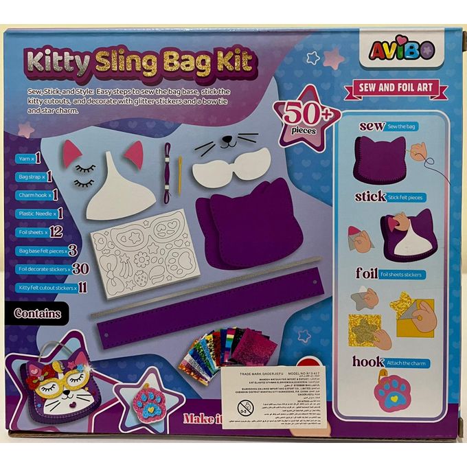 DIY Kitty Sling Bag Craft Kit for Girls