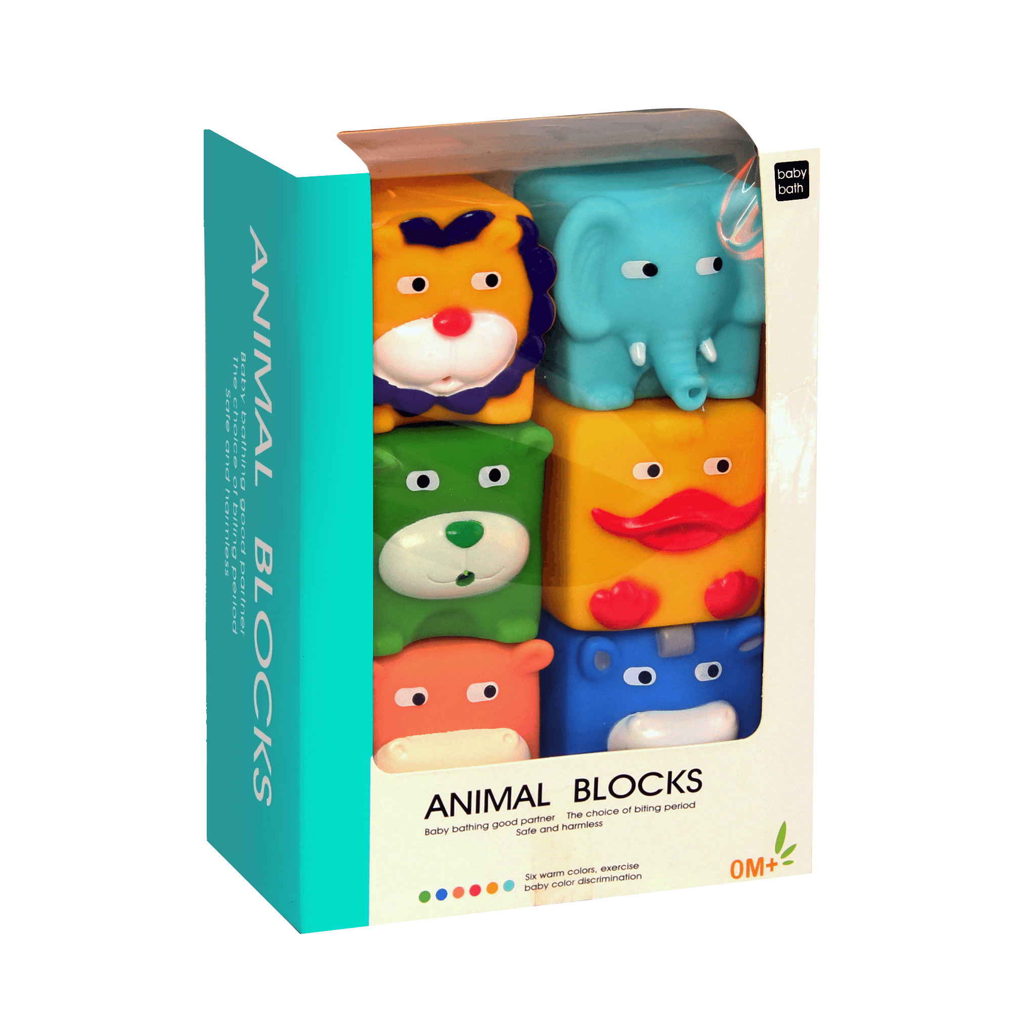 Bath Toy Animals Blocks 6PCS - BumbleToys - 0-24 Months, Age: 3M+, Boys, Funday, Girls, Musical Toys, Toy Land