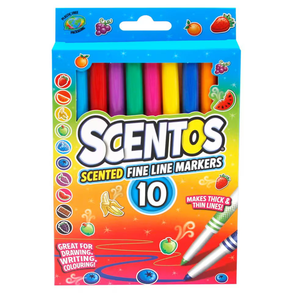 Scentos Fine Line Markers Pack OF 10