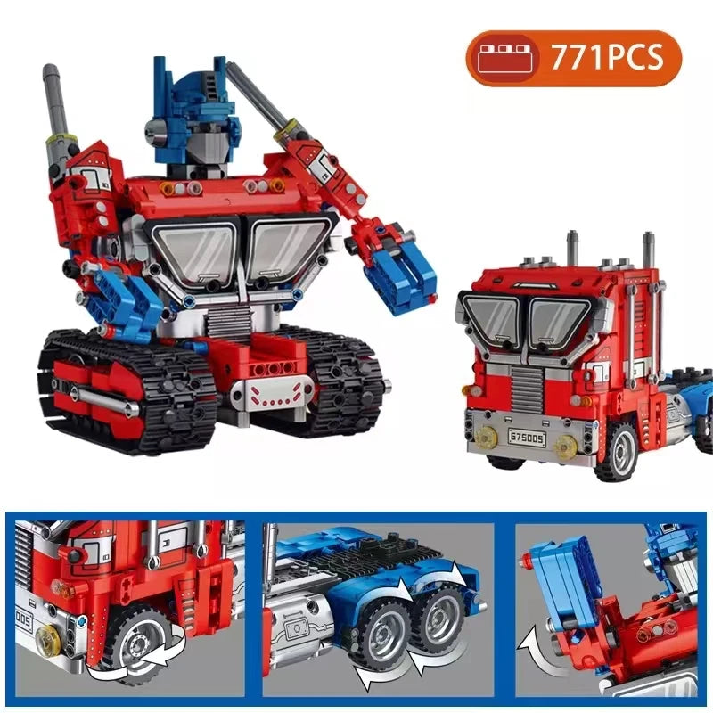 2in1 Technical RC Robot Truck Car Building Blocks Model Creative APP Programming Remote Control Bricks Toy