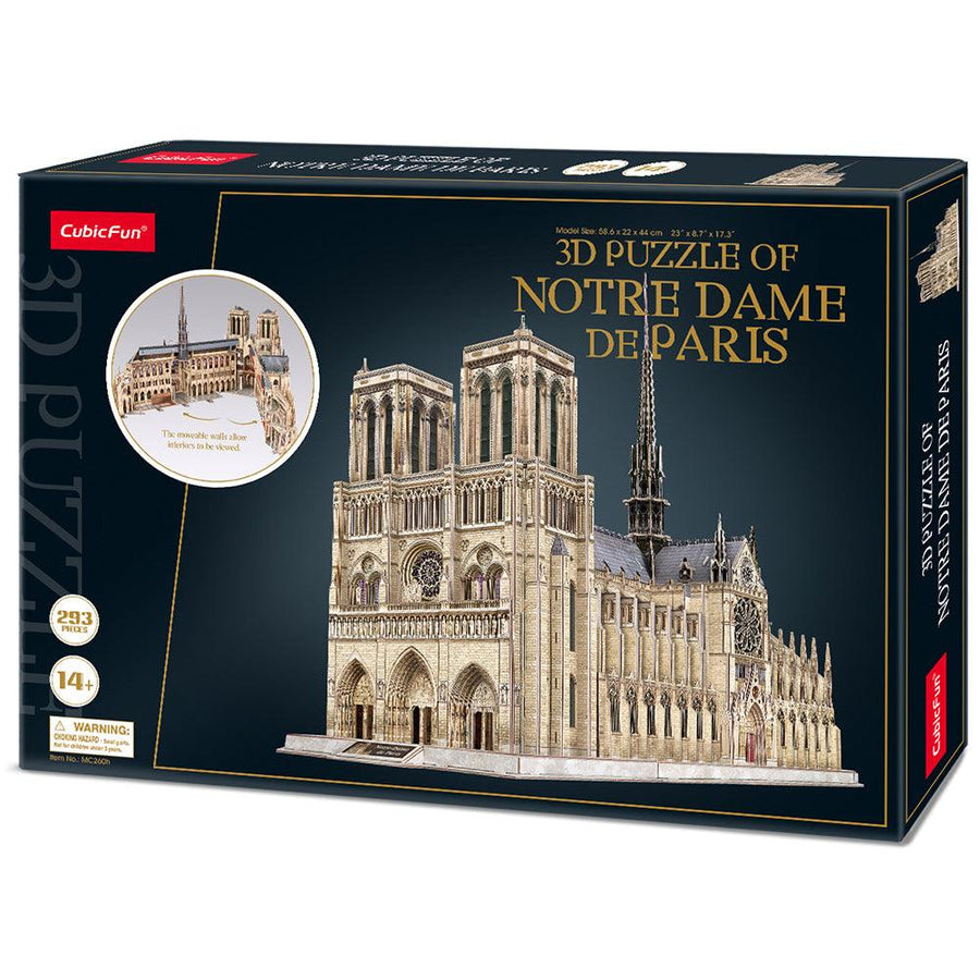 CubicFun Notre Dame De Paris Shaped 3D Puzzle 293 Pieces
