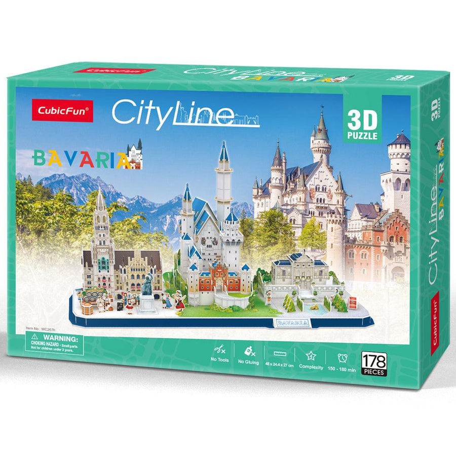 CubicFun City Line Bavaria Landmarks Collection 3D Puzzle 178 Pieces