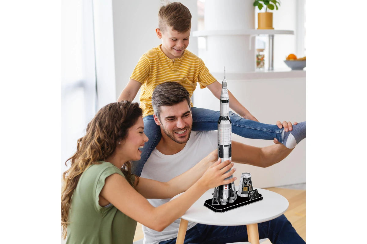 CubicFun Nasa Apollo saturn shuttle 3D Puzzle, 35.5X17X81.5cm 136 pcs