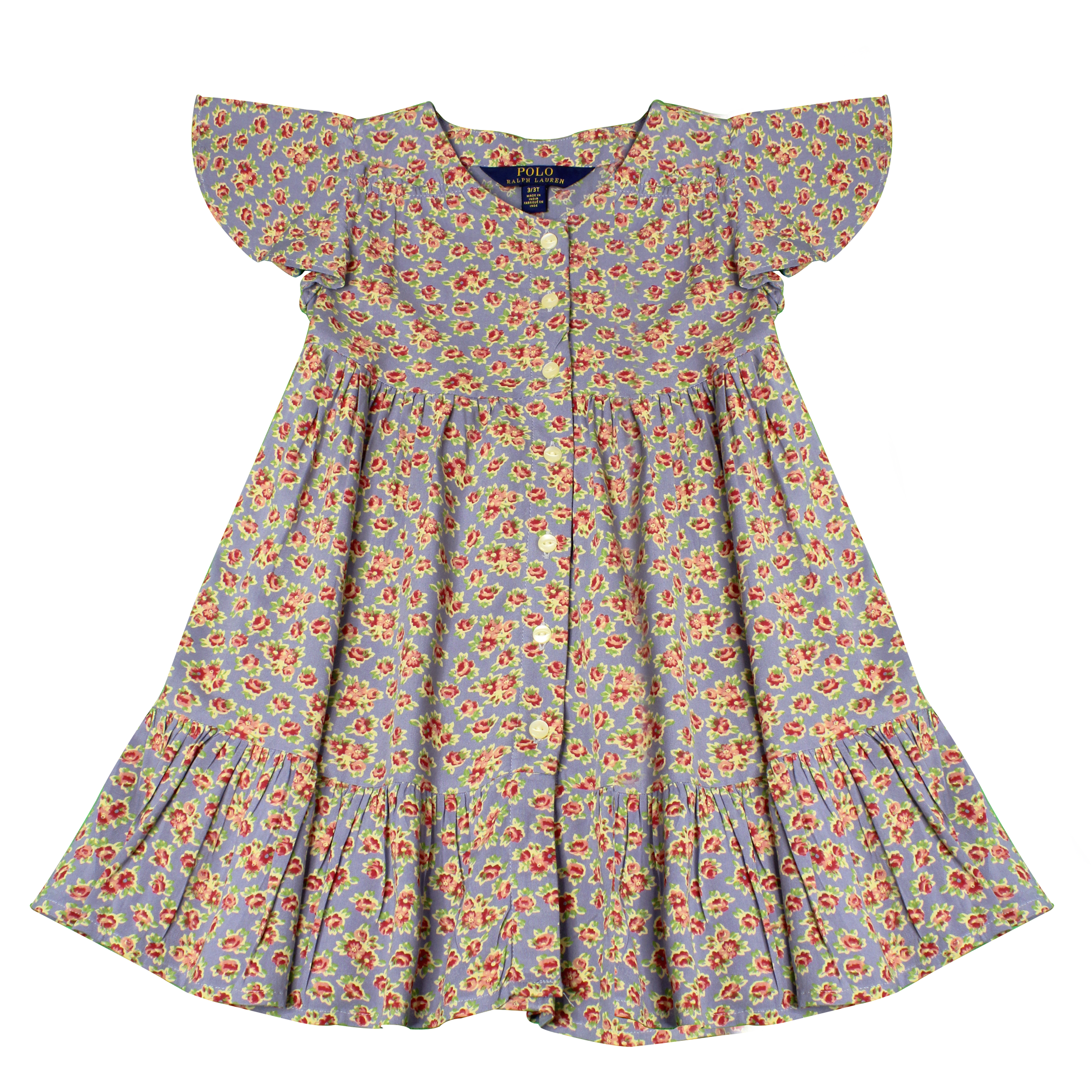 POLO RALPH LAUREN Kids BLUE FLORAL DRESS - Size 3/3T - 3alababak
