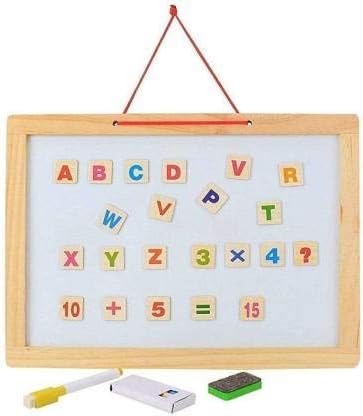 Multifunctional Magnetic Wooden Chalkboard Kids Educational Toys Game Whiteboard Blackboard Drawing Toys for Children (2 in1 Writting Slate)
