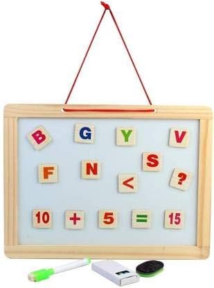 Multifunctional Magnetic Wooden Chalkboard Kids Educational Toys Game Whiteboard Blackboard Drawing Toys for Children (2 in1 Writting Slate)