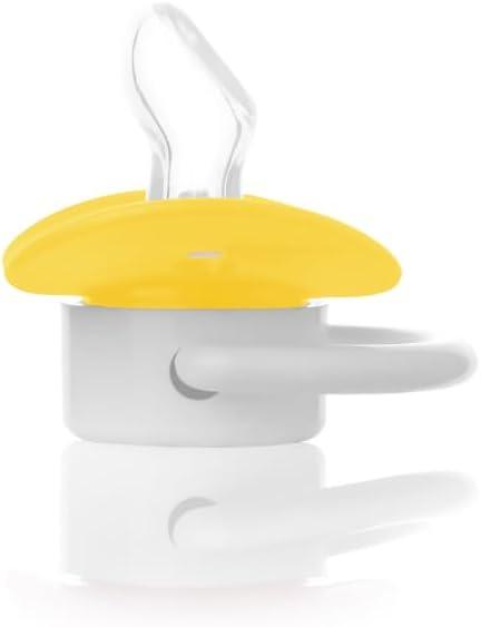 Bubbles Tatinah, Beveled Pacifier With Chain for +6M - Yellow