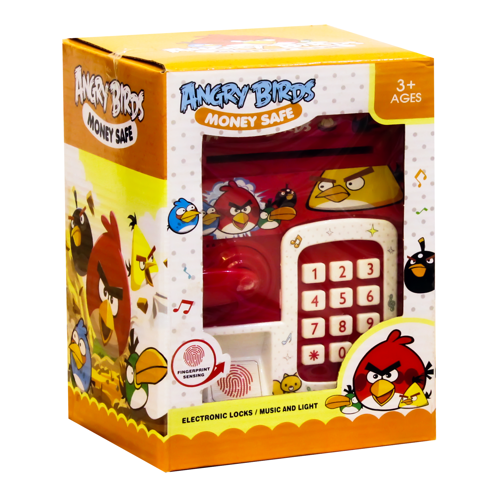 Angry birds ATM Saving Box with Finger Print and Password Unlock For Kids