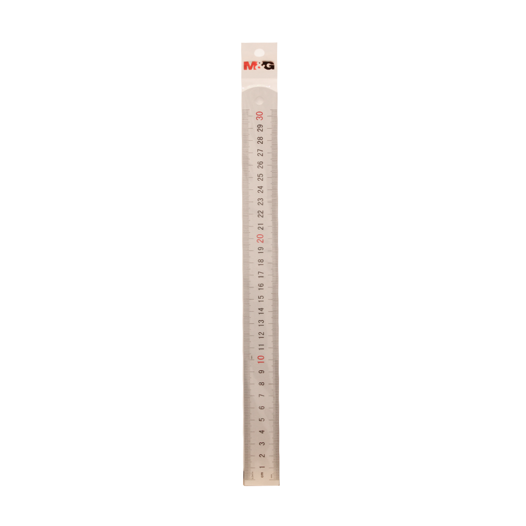 M&G Aluminium Ruler (30cm, Silver)