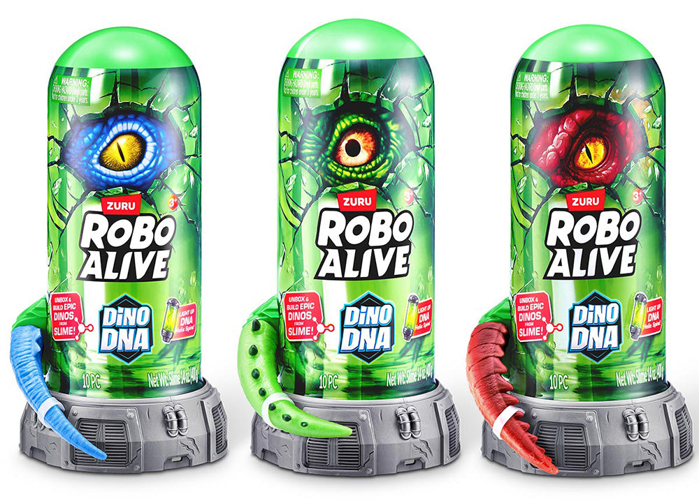 ZURU Robo Alive Dino DNA Dinosaver With Slime In Capsule -  Design 1