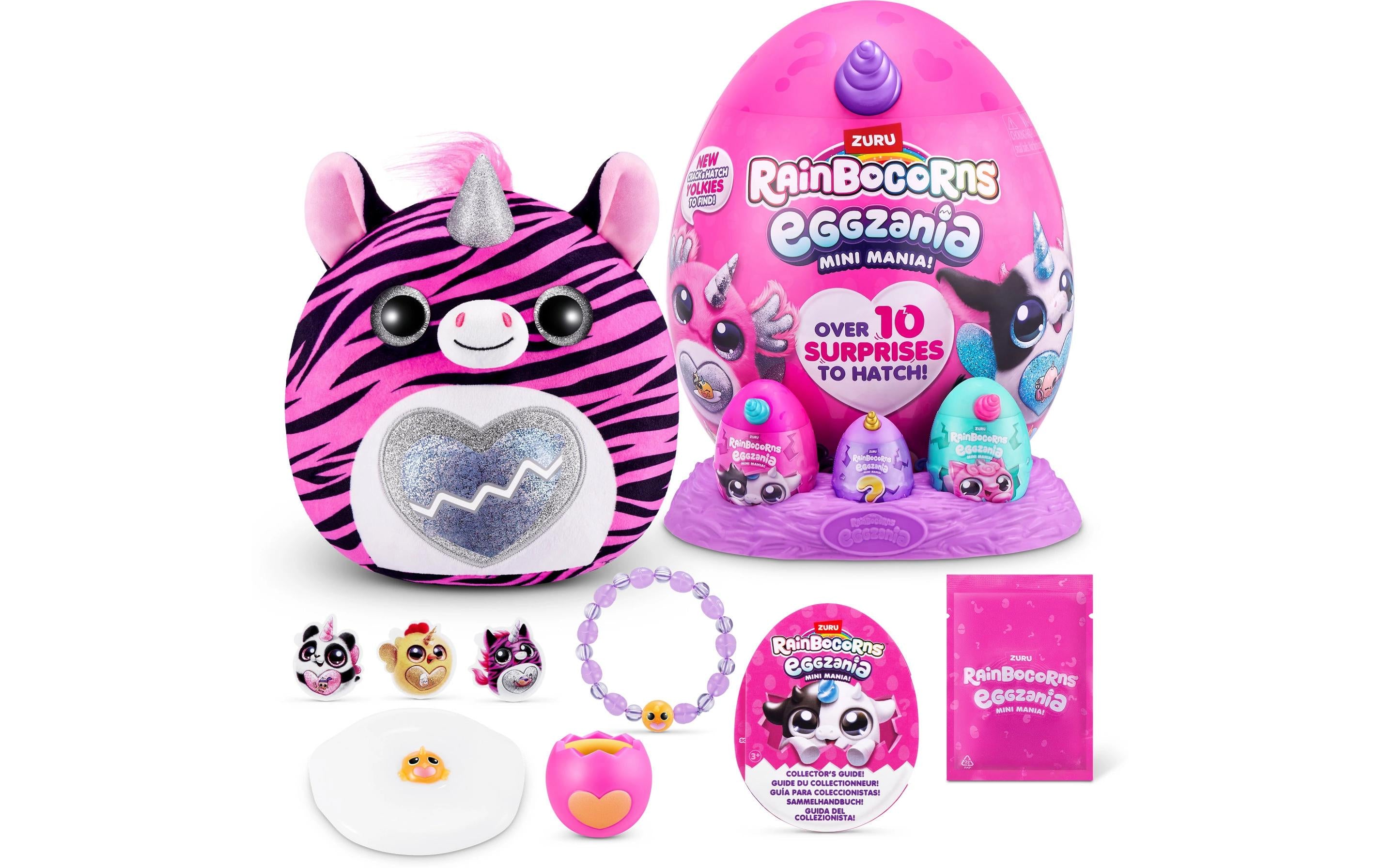 ZURU Rainbocorns Eggzania Mini Mania Plush Mascot Set - Characters May Vary