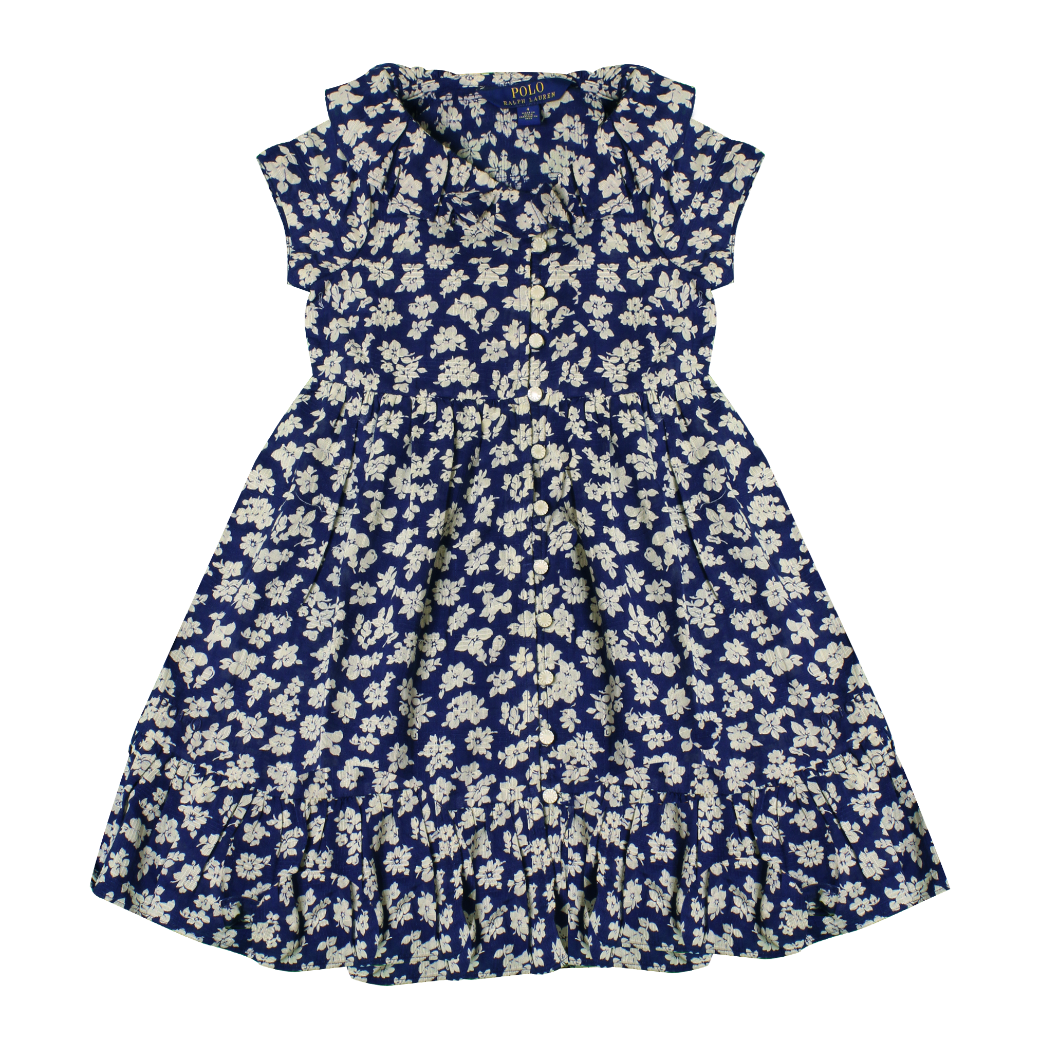 Ralph Lauren Kids Floral Blue Dress - Size 4 - 3alababak