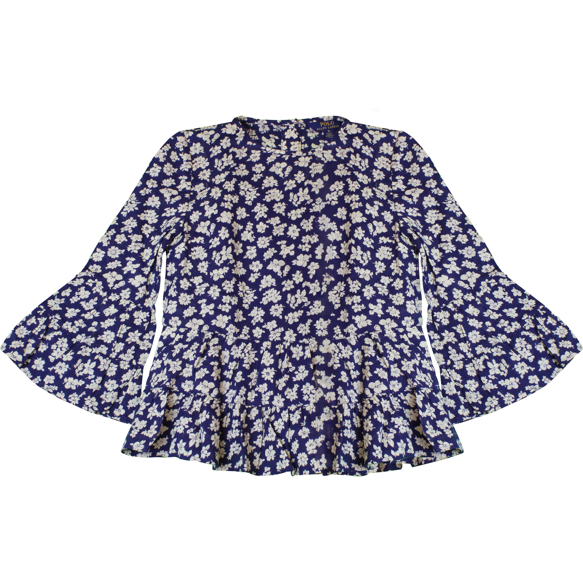 POLO RALPH LAUREN Kids BLUE FLORAL DRESS - Size 10