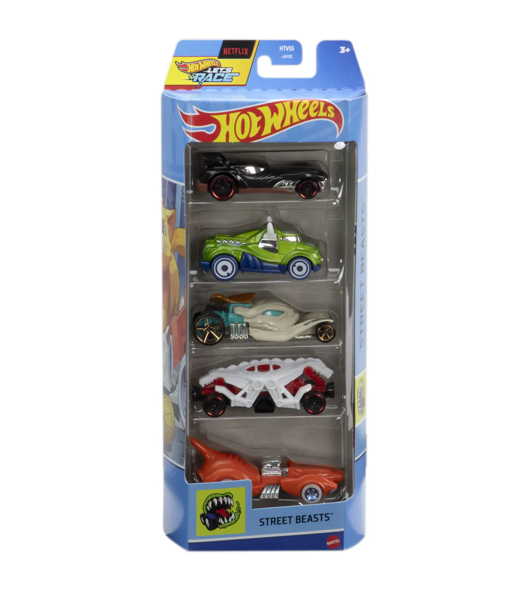 Hot Wheels Pack Of 5 Netflix Street Beasts