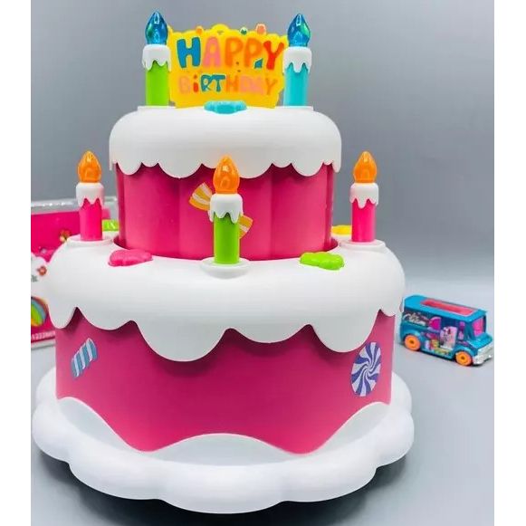 NAVRANGI Double Layer Electric Birthday Cake