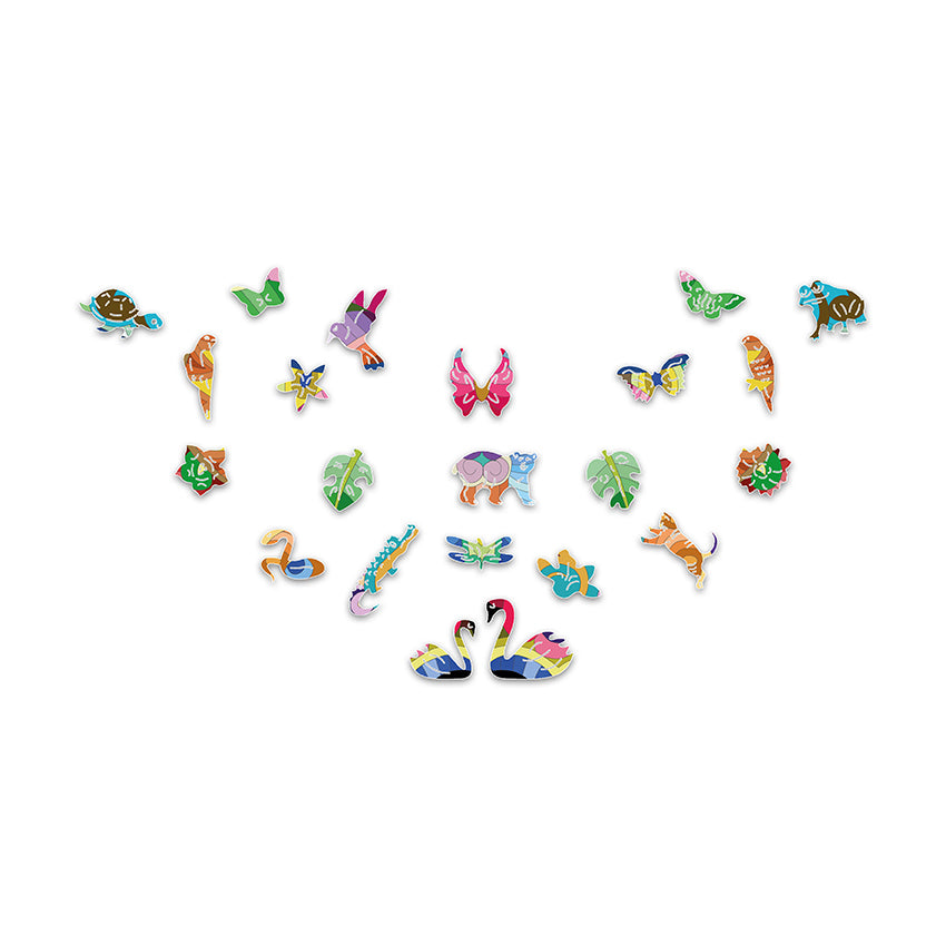 Puzz Wooden Puzzle 175PCS Difficulty Level - Colorful Butterfly
