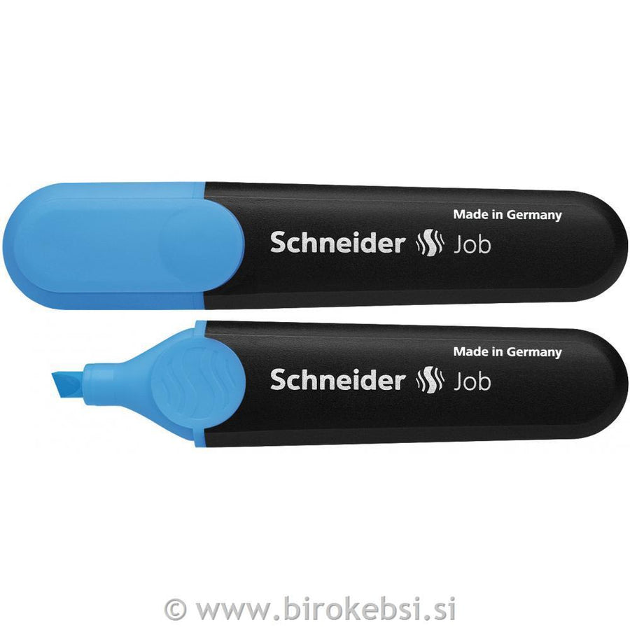 Schneider Job Highlighters, Chisel Tip, Fluorescent Blue - 1 Piece